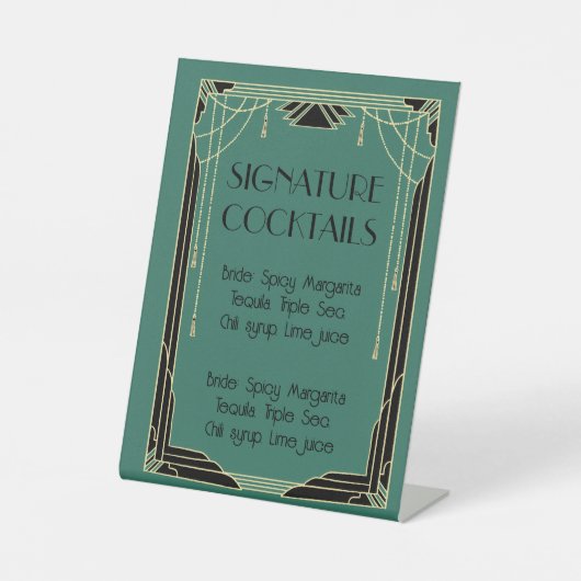 Signature Cocktails Pedestal Sign 台座サイン (正面)