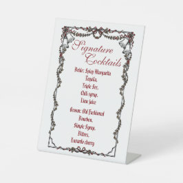 Signature Cocktails Pedestal Sign 台座サイン