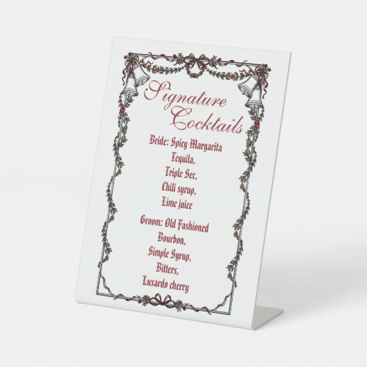 Signature Cocktails Pedestal Sign 台座サイン (正面)