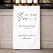 Signature Cocktails Wedding Bar Sign 横断幕