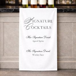 Signature Cocktails Wedding Bar Sign 横断幕