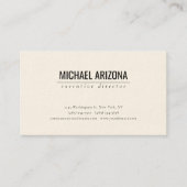 Signature Cream Minimalist Simple Plain  名刺 (正面)