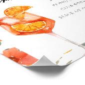 Signature Drink Aperol Bridal Shower Sign ポスター (角)