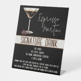 Signature Drink, Espresso Martini,パーティー・メニュー 台座サイン