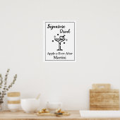 Signature Drink Sign for 結婚'sバーMartini ポスター (キッチン)