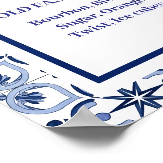 Signature Drinks Mediterranean Wedding Reception ポスター (角)