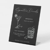 Signature Drinks Minimalist Black & White 台座サイン (正面)
