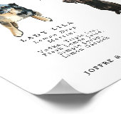 Signature Drinks Pet Wedding Bar Sign ポスター (角)