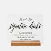 Signature drinks Wedding Acrylic sign  アクリルサイン (正面)