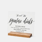 Signature drinks Wedding Acrylic sign  アクリルサイン (傾斜)