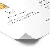 Signature Drinks Wedding Bar Sign ポスター (角)