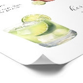 Signature Drinks Wedding Cocktails Poster ポスター (角)
