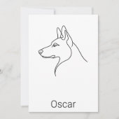 Signature German Shepherd One Line Art Personalize カード (正面)