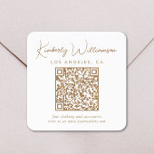 Signature Gold Script QR Code スクエアシール