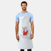 Signature Kitchen Apron – All Over Print Medium エプロン (着用した状態)