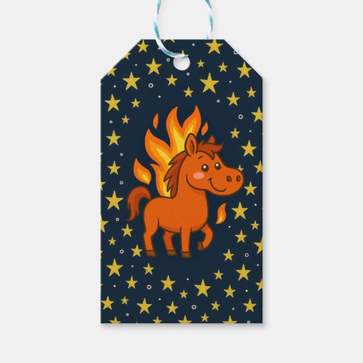 Signature Matte with a red horses ギフトタグ (正面)