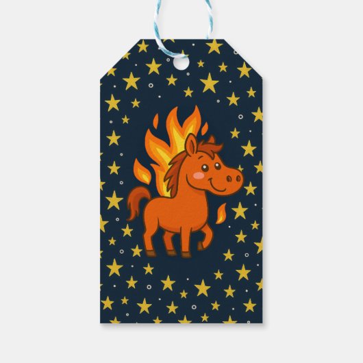 Signature Matte with a red horses ギフトタグ (裏面)