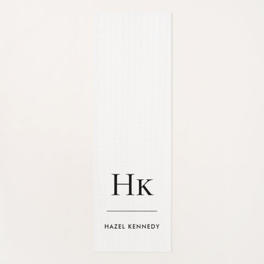 Signature Monogram Simple Modern Chic Monogrammed ヨガマット (正面)