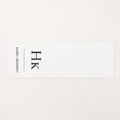 Signature Monogram Simple Modern Chic Monogrammed ヨガマット (正面(横))