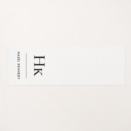Signature Monogram Simple Modern Chic Monogrammed ヨガマット (正面(横))