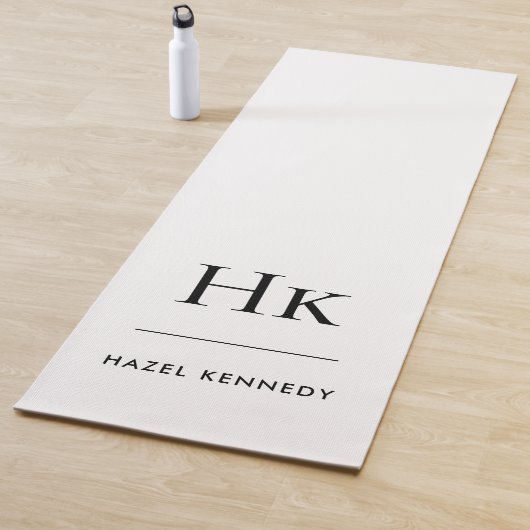 Signature Monogram Simple Modern Chic Monogrammed ヨガマット (インサイチュ)