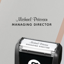 Signature name job title personalized セルフインキングスタンプ