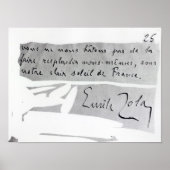 Signature of Emile Zola ポスター (正面)