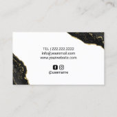 Signature Script Gold Marble Agate Beauty Salon 名刺 (裏面)