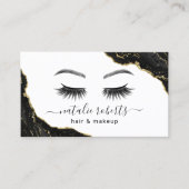 Signature Script Gold Marble Agate Beauty Salon 名刺 (正面)