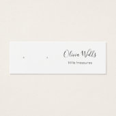 Signature Script Stud Earring Jewelry Display Card (正面)