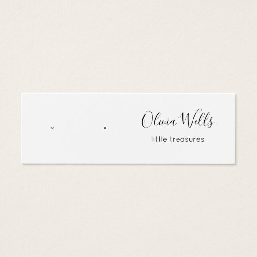 Signature Script Stud Earring Jewelry Display Card (正面)