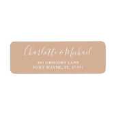 Signature Script Tan Taupeの結婚差出人住所 ラベル (正面)