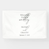 Signature Script Welcome Wedding Hanging 横断幕 (横)