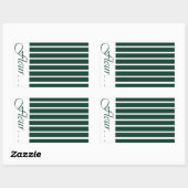 Signature Stripe Closure Sticker Tropical Modern 長方形シール (シート)