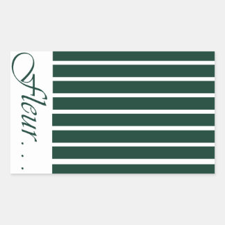Signature Stripe Closure Sticker Tropical Modern 長方形シール