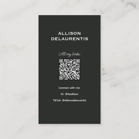 Signature Talent Business Card | QR Code 名刺 (裏面)
