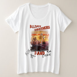 Signed Allbot BrothersバンドTシャツ プラスサイズTシャツ