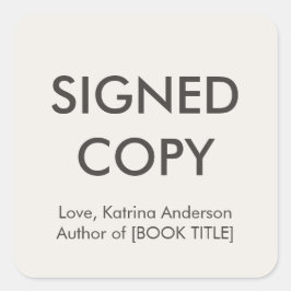 Signed Copy Book Author Authograph Indie スクエアシール
