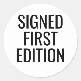 SIGNED FIRST EDITIONサインされた本のシール ラウンドシール
