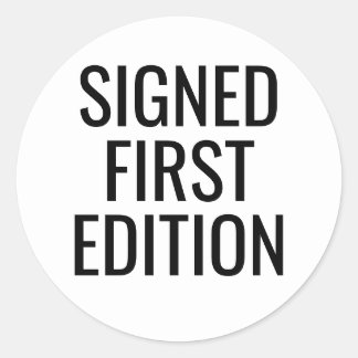 SIGNED FIRST EDITIONサインされた本のシール ラウンドシール