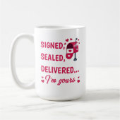Signed, Sealed, Delivered Valentine's Coffee Mug コーヒーマグカップ (左)