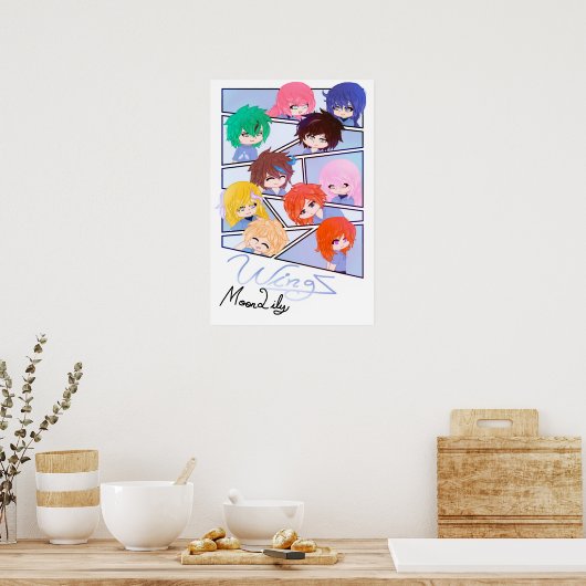 Signed Wingz Official Poster (Matte) ポスター (キッチン)