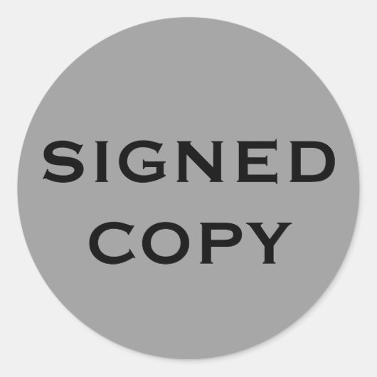 SIGNEDCOPY ラウンドシール (正面)