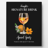 Signet de bar pour cocktail Aperol Spritz フォトプラーク (正面)