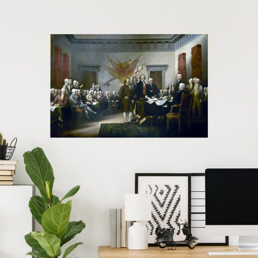Signing The Declaration Of Independance ポスター (ホームオフィス)