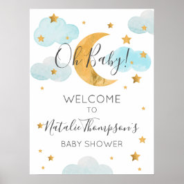 Signo de bienvenida de Póster Moon & Stars Boy ポスター