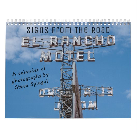 SIGNS FROM THE ROAD two Page MediumCalendar, White カレンダー (カバー)