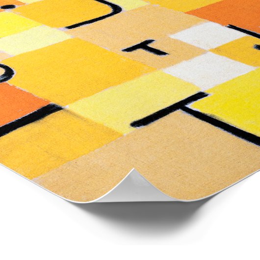 Signs in Yellow, Paul Klee ポスター (角)