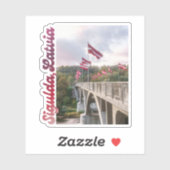 Sigulda bridge photo, Latvia souvenir, laptop シール (シート)