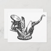 Sigwalt letterpress印刷プレスのグリーティングカード サンキューカード (正面/裏面)